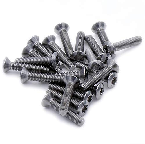 Lot de 20 vis à métaux à tête fraisée bombée M3 (3 mm x 20 mm) en acier inoxydable (A2)