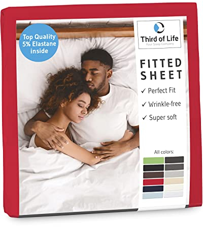 Premium Spannbettlaken 140x200 cm I Aus natürlicher und weicher Baumwolle I Das atmungsaktive Bettlaken BENE ist fussel- & faltenfrei I Designed in Germany I Jersey Bettbezug I 20 cm Höhe, 140x200cm