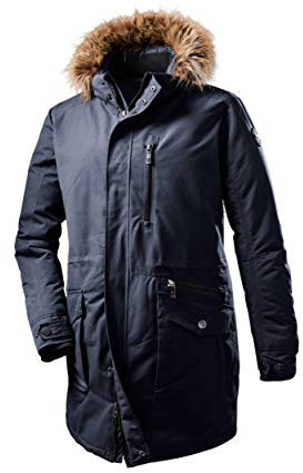 STOY Herren Parka MN PRK B - Funktionsparka mit abzippbarer Kapuze - Herrenjacke in großen Größen - 100% waserdicht, dunkelnavy, XXL, 36009-000