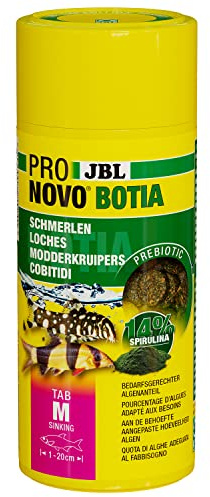 JBL PRONOVO BOTIA TAB, Aliment de Base pour Loches de 1-20 cm, Comprimés Alimentaires pour Poissons, taille M, 250 ml