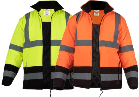 RODOPI FREEZ-Reflex Winter Arbeitsjacke Herren und Damen Gr.S-XXXL Reflektierende Jacke wasserdicht EN ISO 20471:2013 & EN ISO 13688:2013 Warnschutzjacke (as3, alpha, xx_l, regular, regular, Gelb)