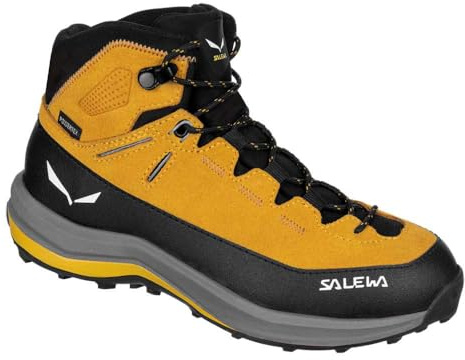 Salewa Mountain Trainer 2 Powertex Mid Scarponcini da Trekking per Bambini , Giallo, 30