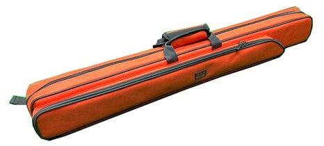 VELYTA Pool Queue Case Hüllen Billard Queue Stick Tragetasche Pool Billard Queue Tasche Koffer Köcher, 6-Loch-softtasce,1/2-queue-tasche-Orange||84 * 9 * 6.5cm