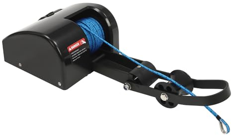 BounceyCart 35LBS Saltwater Electric Boat Anchor Winch, 12V Electric Winch for Boats Marine Anchor Windlass with Remote Control & 98.42ft Long Nylon Rope