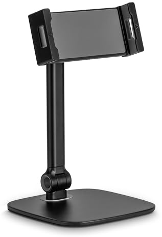 InLine surfplattehållare med stativ, bordsstativ, justerbar, universal, upp till 12,9 tum, för iPad Pro, iPad Air, Mini, Samsung Tab, Huawei och fler, svart, 55720S