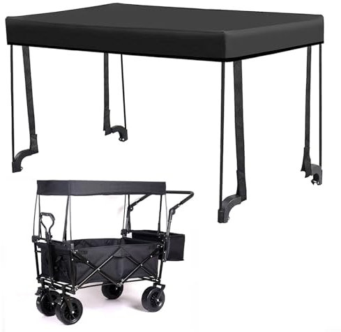Wagon Shade Cover, 600D Oxford Cloth Trolley Cart Canopy For Fishing, Camping (No Wagon)