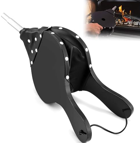 Roysmart Fuelle de burbuja, clavos decorativos dorados, lazo para colgar, fuelle de plástico, negro