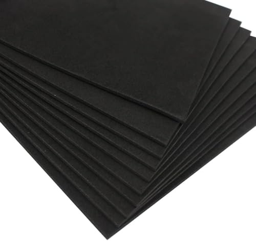 10Pcs Foam Sheets Self Adhesive- 5mm Thick- 300mm x200mm,Floor Protector Pads,Furniture Pads Non-Slip,Thick Closed Cell Foam Neoprene Rubber Sheets Pads Insulation Anti Vibratio