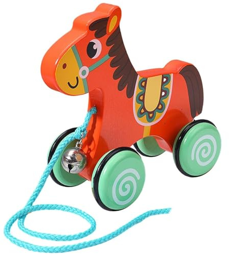 Juguete de Arrastre para bebés, de Madera, con Campana y Rueda Antideslizante, Pato Interactivo para niños de 1 a 3 años. Desarrolla la Movilidad, el Equilibrio y la coordinación Ojo-Mano.