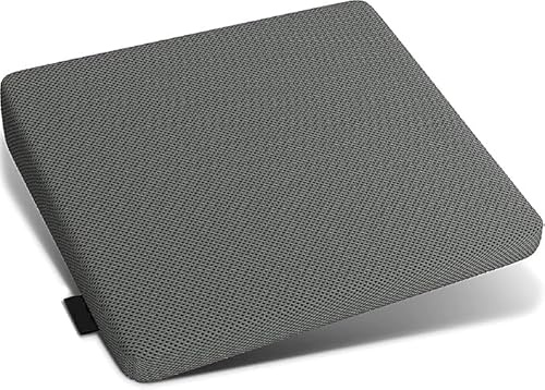 Wedge Seat Cushion for Car & Office Chair – 11° Tilt, High-Density Memory Foam for Back Pain Relief, Posture Support & Sciatica – Ergonomic Lumbar Support – 40x34x7.5cm (Grey)