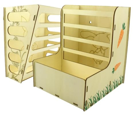 Porta fieno per conigli, multifunzionale, grande capacità, organizer da appendere, dispenser di cibo per furetti, scoiattoli, cincillà, criceti, ricci, piccoli animali domestici | Indoor Ca
