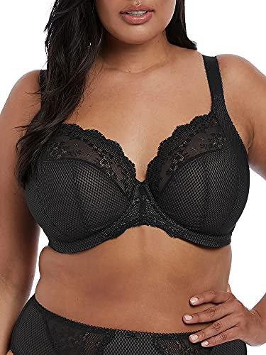 Elomi Women's El4382 Plunge Bra, Opaque, Black, 40F