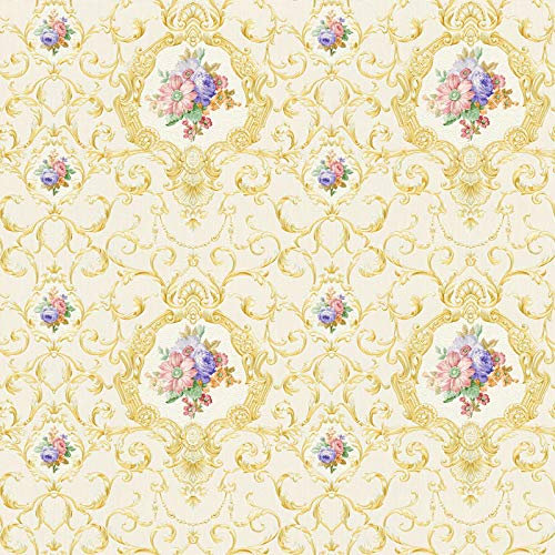 Papier peint intissé baroque Tapisserie chambre 343911 34391-1 A.S. Création Château 5 | Beige/Crème/Multicolore/Gris | Rouleau (10,05 x 0,53 m) = 5,33 m²