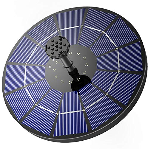 AISITIN Fontaine Solaire Extérieur Flottante 3.5W Pompe Bassin Solaire avec Batterie pour Jardin d'aquarium Bain d'oiseau d'étang Fontaine(3,5W)