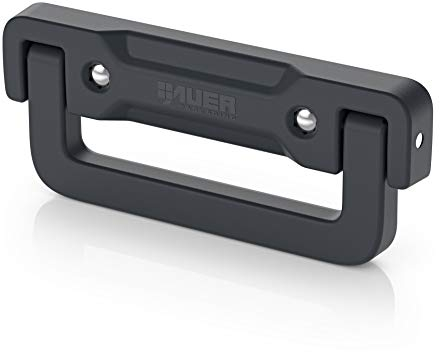 20 manici pieghevoli in plastica, 16 x 6,3 x 1,5 cm, colore nero, autoammortizzanti, per contenitore euro, valigia, custodia