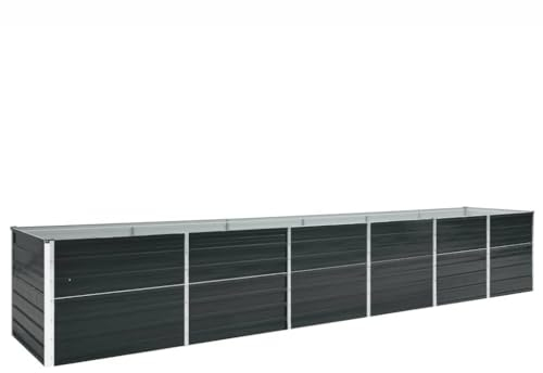 vidaXL Garten-Hochbeet Verzinkter Stahl 480x80x77 cm Anthrazit