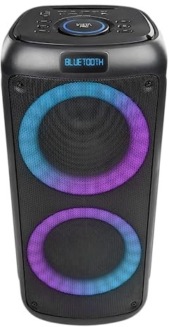 Vieta Pro Altavoz Bluetooth Potente de 100 W, 9H de Batería, Radio FM y Luces Led RGB. Altavoces Autoamplificados Grandes para Karaoke con USB TWS, Aux-In, Entrada de Micrófono Party 2