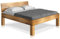 moebel-eins CURBY 4-Fuß-Bett mit Kopfteil, Material Massivholz, rustikale Altholzoptik, Fichte, 120 x 200 cm, Vintage, Komforthöhe
