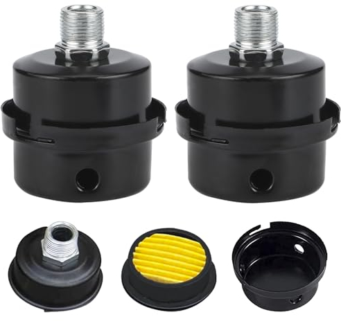 2 Stück Kompressor Schalldämpfer Filter, 3/8 16mm Luftfilter Für Kompressor, Metall Schalldämpfer Luftkompressor Ansauggewinde, Für Luftkompressor Ersatzteile Kompressor Luftfilter