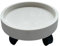 BestAlice Vassoio per Vasi da Fiori Ruote di Forma Rotonda Ruote Girevoli Rimovibili Supporto per Piante per Balcone Carrello Portafiori in Vaso Bianco con Rotelle Sottobicchiere Rotondo per(30)