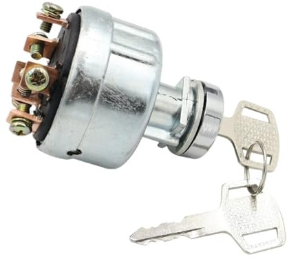 Dickly Interruptor de Encendido de Motocicleta, 2 Llaves, Piezas de Repuesto de Alto Rendimiento, Cilindro de Bloqueo de Arranque fácil de Instalar para