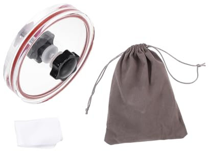 BELLIFFY Schallplatten-etikettenschoner Aus Acryl Reinigungswischer Und Aufbewahrungstasche Transparent