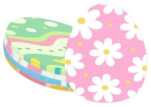 FloralGrace Lot de 20 serviettes de Pâques avec œufs de Pâques, jetables, en papier, pour fête de Pâques, décoration de table de Pâques, pour invités