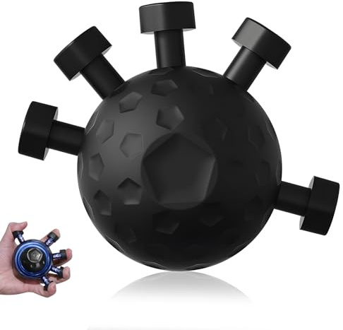 Lets Joy Fortalecedor de Agarre de Dedos, Hand Grip, Negro Entrenador de Dedos, Bola Fortalecedora de Dedos, Fortalecedores de Agarre, Mano Muscular Fitness y Ejercicio 2025 (A)