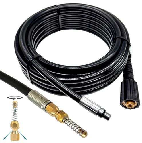 M&M Smartek Tuyau de nettoyage de canalisations pour nettoyeur haute pression Nilfisk, Alto avec filetage intérieur 1/2 avec mandrin de 14 mm