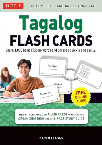 Tagalog Flash Cards Kit: Learn 1,000 Basic Filipino Words and Phrases Quick and Easily! (Free Online Audio Recordings) (Tuttle Flash Cards)
