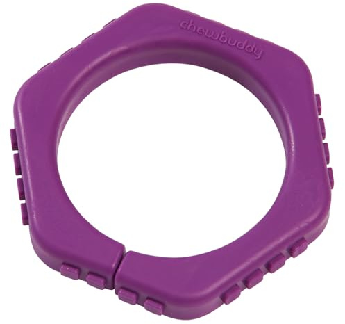 Sensory Direct Chewbuddy Wrist Bangle - Pack of 1, Sensory Toy for a Fidget, Chew or Teething Aid | for Kids, Adults, Autism, ADHD, ASD, SPD, Oral Motor or Anxiety Needs | Purple