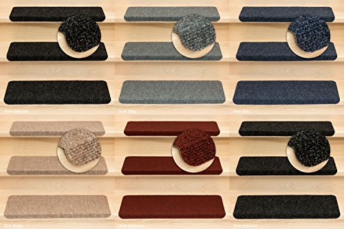 Kettelservice-Metzker Stufenmatten Ramon in verschiedenen Set Varianten | Rechteckig | 65x24x3,5cm | Anthrazit 20 Stück