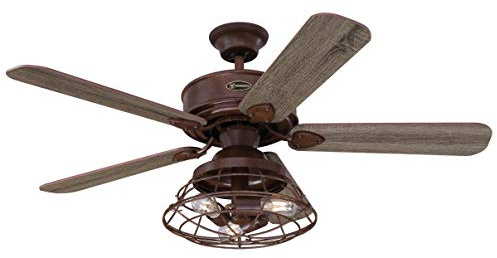Westinghouse Lighting 7220540 Ventilatori da Soffitto per Interni in Legno Rustico 55 W