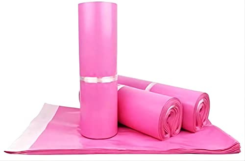 Sipobuy Lot de 100 sacs postaux en polyéthylène étanches et résistants à l'humidité Rose 25 x 35 cm