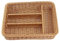 Cesta de mimbre para cubiertos, cesta de almacenamiento de cubiertos, cesta de palillos, cajón de escritorio de ratán