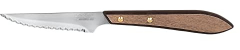 COFAN Pack 3 Cuchillo Chuletero Microdentado Hoja 10Cm Modelo Gulash Color Nogal