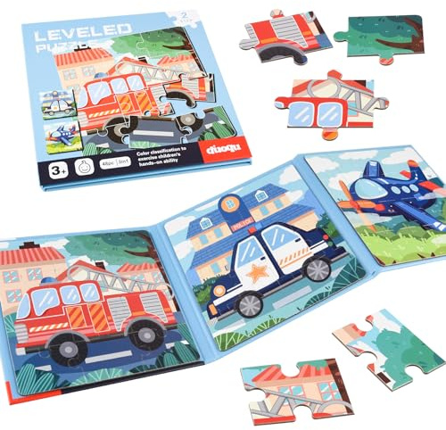 ASTARON Puzzles magnétiques pour Enfants de 3 à 5 Ans, pour Enfants âgés de 2 à 4 Ans, Jouet d'activités de Ferme/Voiture/Animaux, Aimant d'apprentissage, Cadeau pour Voyage en Voiture