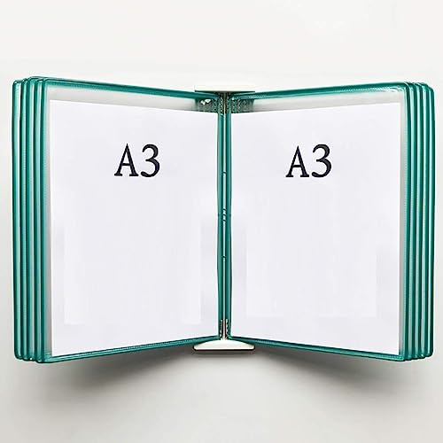 EliteBloom Lavagna organizer da parete, espositore per cataloghi, poster A3 da parete, espositore per libri a fogli mobili, espositore trasparente per pagine 45 x 33 x 10 cm, D