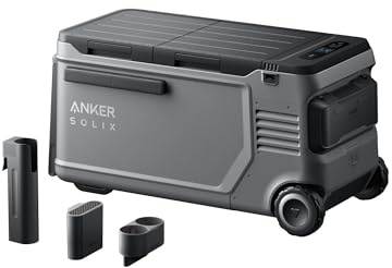Anker SOLIX EverFrost 2 58L Car Fridge & Cooler with Road Trip Kit, Powered Cooler with 288Wh Battery, Powered by AC/DC or Solar, For Camping, Travel, Fishing (Only 1 Battery Included)
