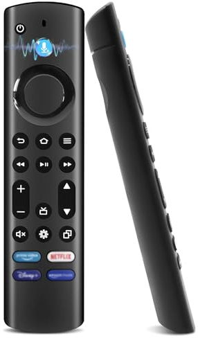 Voice Remote Control Replacement, For F-ire Sti-ck Smart TVs (Lite & Gen 2 & Gen 3 & 4K), Applicable to Smart TVs Cube Gen 2 & Gen 3,Suitable for Smart TV 4K &Lite (4TH-2)