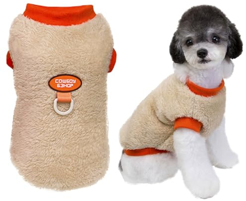Izefia Cane Maglione Vestiti Abbigliamento Felpe Maglioni di Lana Con Guinzaglio Passante Inverno Caldo Felpa Camicia Pigiama Morbido Modello Carino Gilet Maglione per Cane di Piccola Taglia Gatto