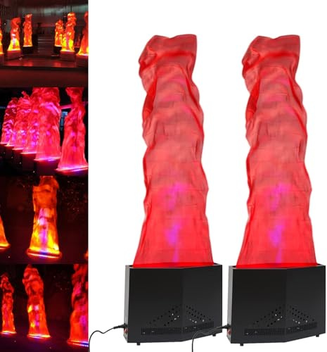 Lámpara de escenario con llama de fuego artificial, LED 3D eléctrica con control remoto, máquina de lámpara de fogata artificial, iluminación para espectáculos, para DJ, fiestas(1.5M,2pcs)