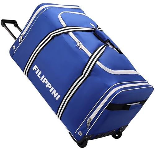 Boniffyy 110L/160L Bolsa De Viaje con Ruedas Y Carro Maleta Blanda Trolley Plegable para Viajes Largos Acampada Mudanzas Impermeable Al Agua Facturado Wheeled Bag Travel Duffle (Azul, 160L)