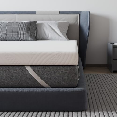 Sobrecolchón 135x190 cm, 7.5cm Topper de Espuma Suave Confort, Certificado CertiPUR-US, Transpirable, Funda con Cremallera Lavable para Hogar
