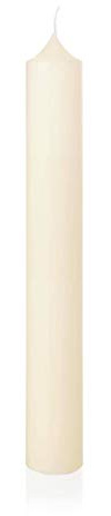 INNA-Glas Candela da ciminiera/Candela da Altare Franziska, Avorio, 60cm, Ø8cm, 274h - Made in Germany - Candela conica - Candela Decorativa