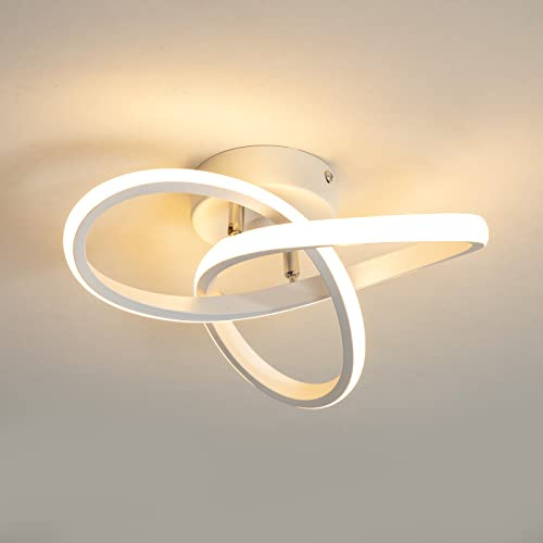 minifair minfair Modern LED Ceiling Light,Round Geometry Ceiling Lamp,Chic Chandelier 3000K for Hallway,Living Room,Bedroom 18W Dia 24CM