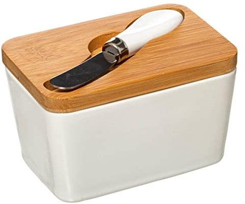 Five - Beurrier en céramique avec son Couteau