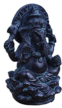 Decoración de terrario budista de Asia, decoración para acuario, pequeño ornamento para peces, estatua, escultura, accesorio de regalo, figura decorativa (Ganesh)