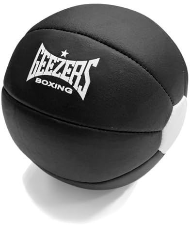Geezers Boxing Premium Leather Medicine Ball, 3kg,5kg and 7kg Med balls, Heavy Duty, Durable, Functional Strength Training, Home Gym, Fitness Exercise, Weight Lifting(7)