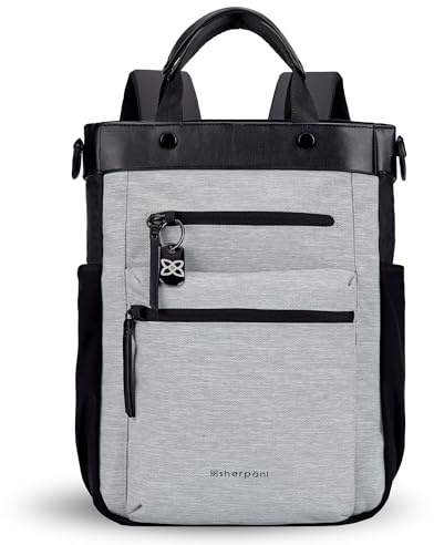 Sherpani Soleil, Anti Theft Backpack, Backpack for School, Travel Purse, Convertible Backpack for Women Fits 15 Inch Laptop (Sterling)